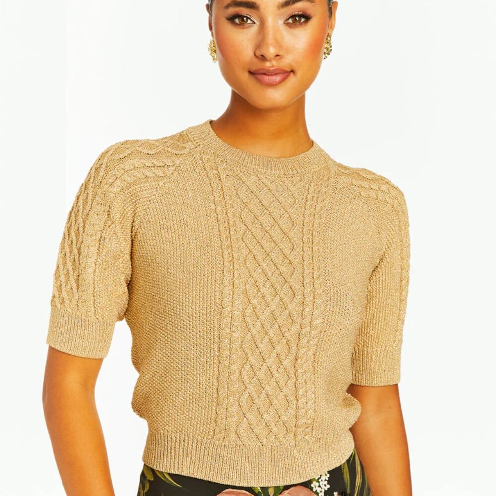 MESTIZA Enya Gold Women's Cable Sweater